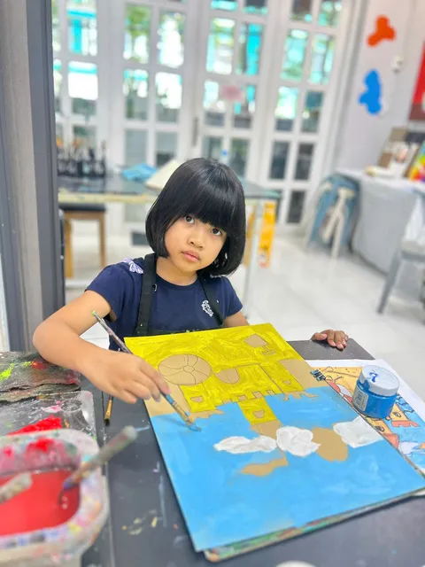 Tranh của học viên lớp vẽ Tân Bình tại 24 Art