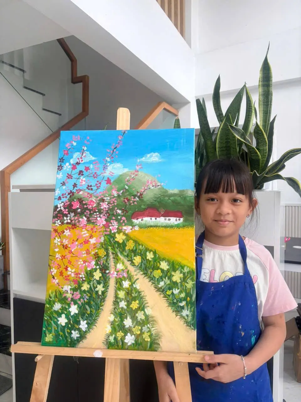 Painting created by a student at 24 Art Tan Phu